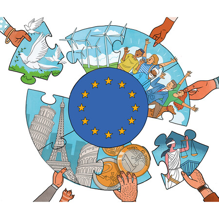Strony książki 40 haseł o Unii Europejskiej